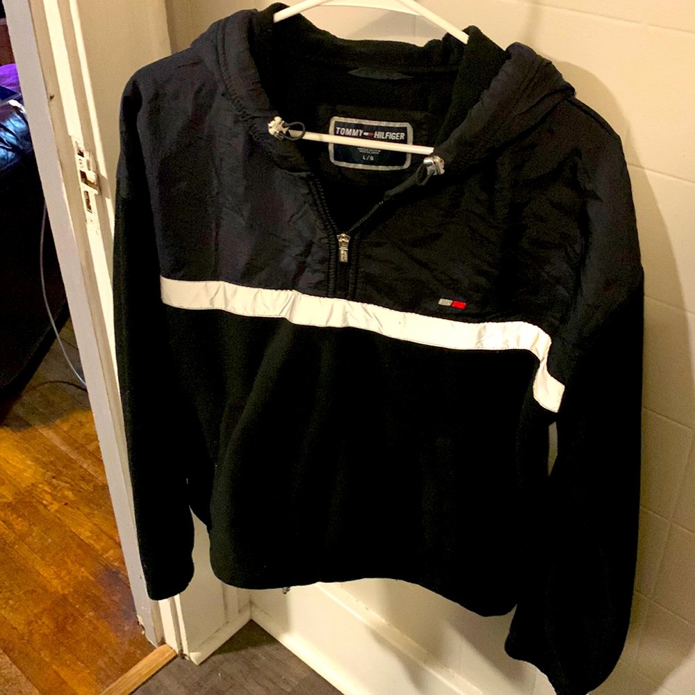 Tommy Hilfiger, size Large. Dark Blue, worn gently.